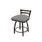 Holland Bar Stool Co 18" Low Back Swivel Vanity Stool, Bronze Finish, Canter Grey Seat 41118BZ007 - alternate 1